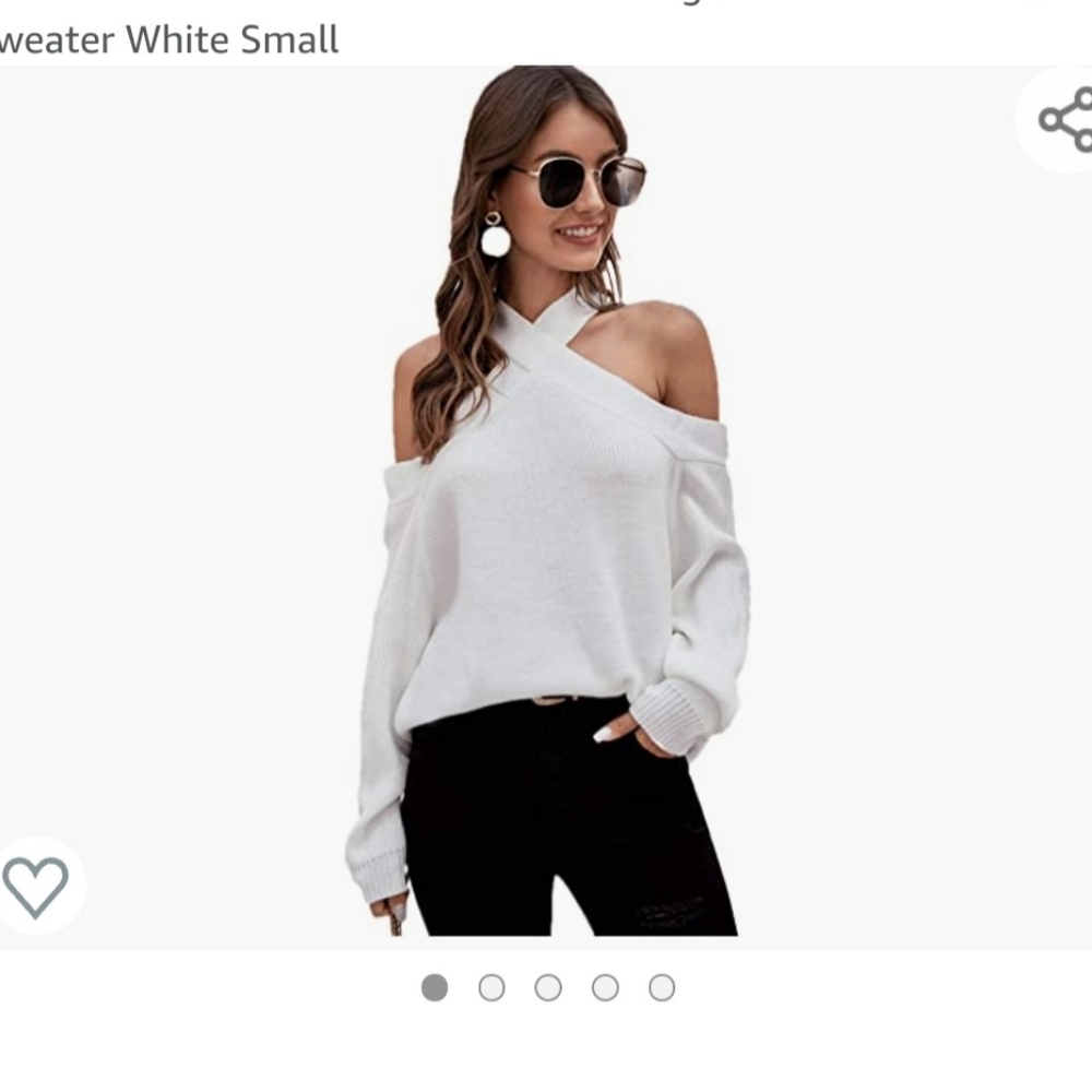 Shein white halter sweater
